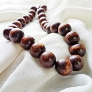 Large Wooden Bead Necklace